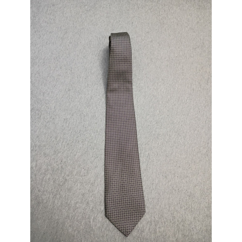 Ralph Lauren Purple Label Silk Tie Geometric Basketweave Made in England Purple - Picture 2 of 10